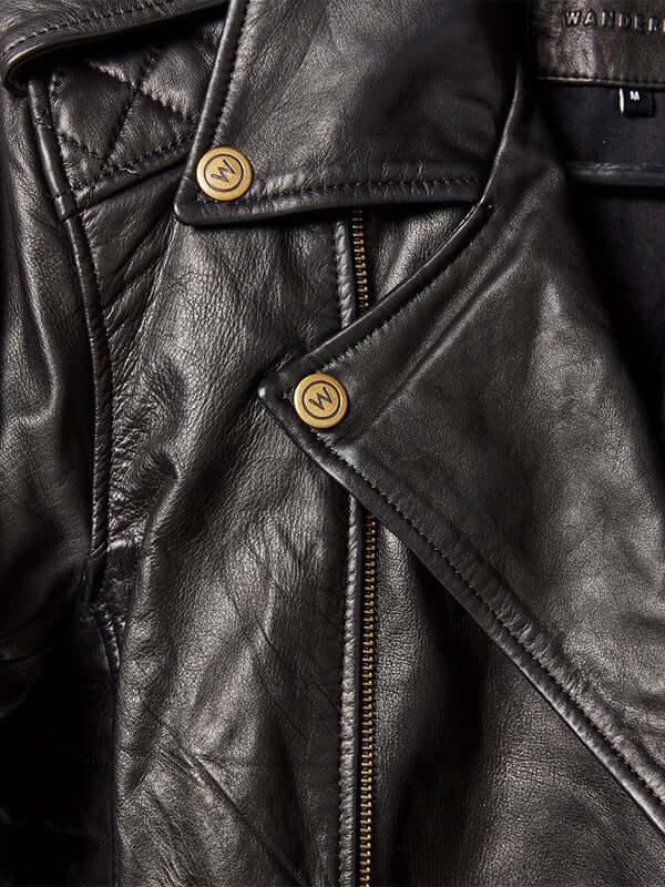 Womens Minnesota Viking Biker Leather Jacket-7