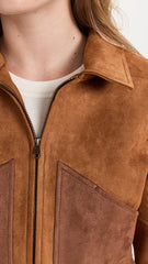 Womens The Peaking Fringe Leather Jacket-5