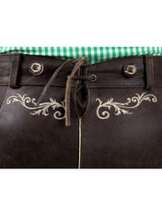 Dark Brown Bavarian Ladies Lederhosen Babette Nappa-5