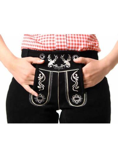 Bavarian Black Lederhosen Ladies Betty-4