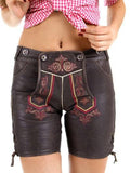 Bavarian Lederhosen Ladies Eva With Pink Embroidery-2