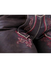 Bavarian Lederhosen Ladies Eva With Pink Embroidery-4