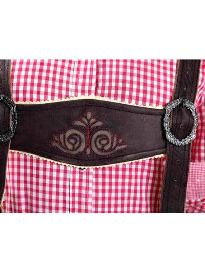 Bavarian Lederhosen Ladies Eva With Pink Embroidery-6