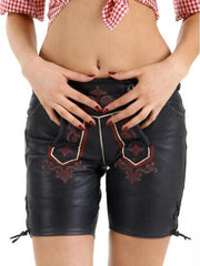 Bavarian lederhosen ladies Eva with red embroidery-2
