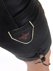 Bavarian lederhosen ladies Eva with red embroidery-4